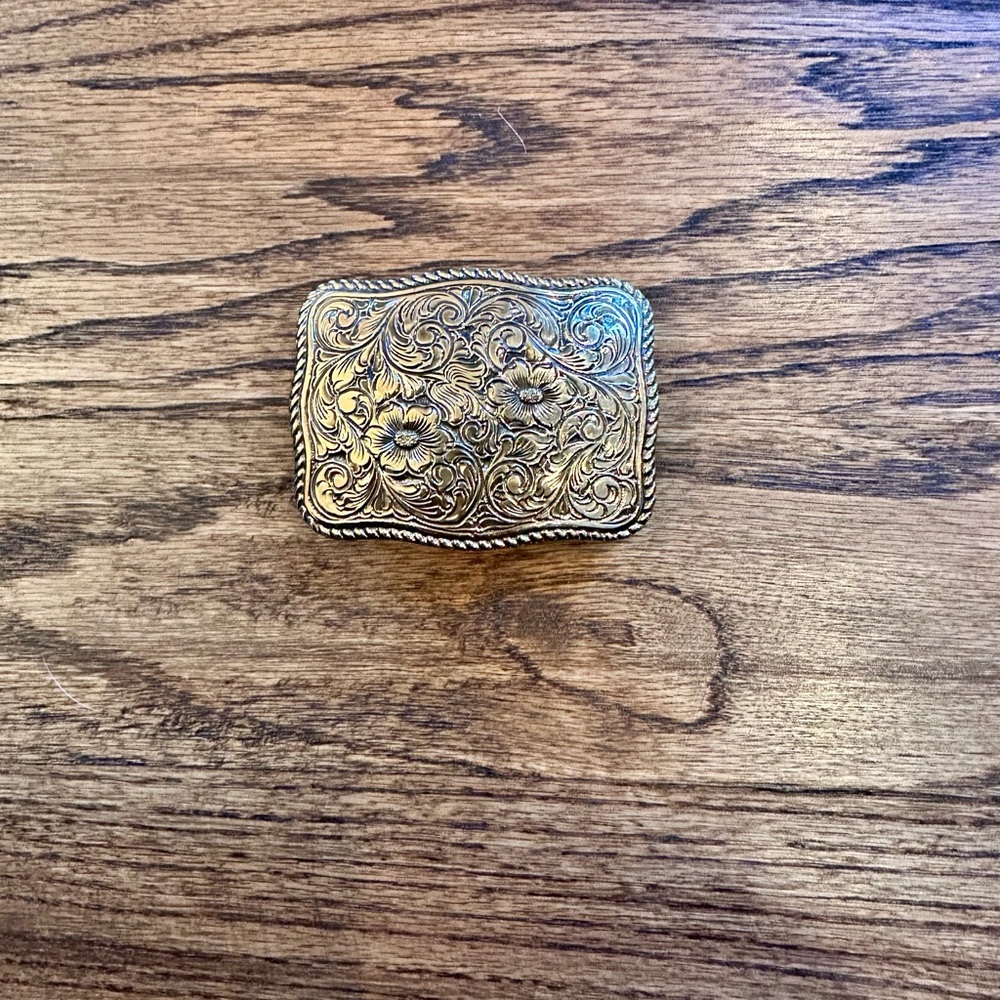 Crumrine Solid Bronze Belt Buckle